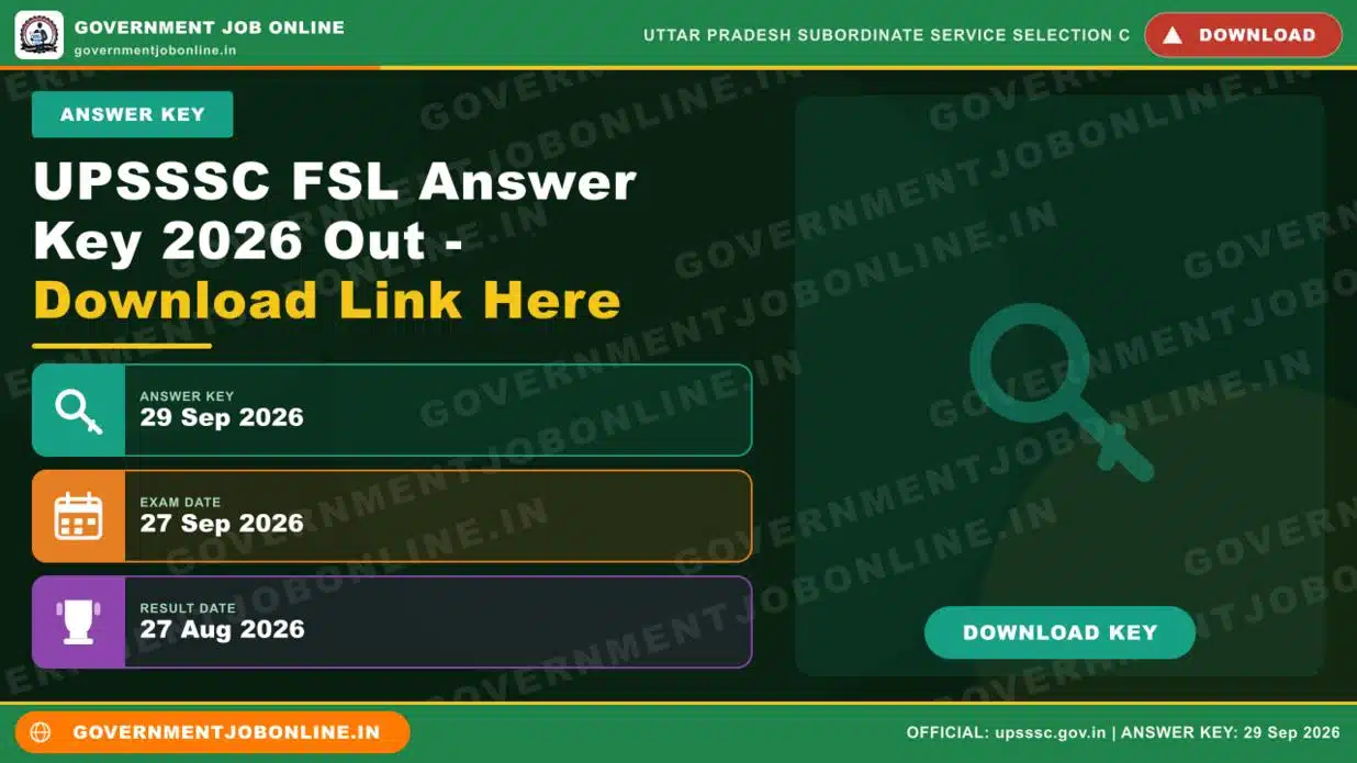 UPSSSC FSL Answer Key 2026 Out – Download Link Here 1 UPSSSC FSL Answer Key 2026 Out – Download Link Here