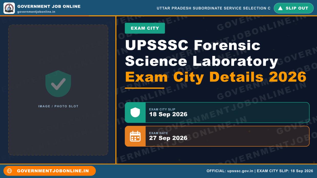 UPSSSC Forensic Science Laboratory Exam City Details 2026 1 UPSSSC Forensic Science Laboratory Exam City Details 2026