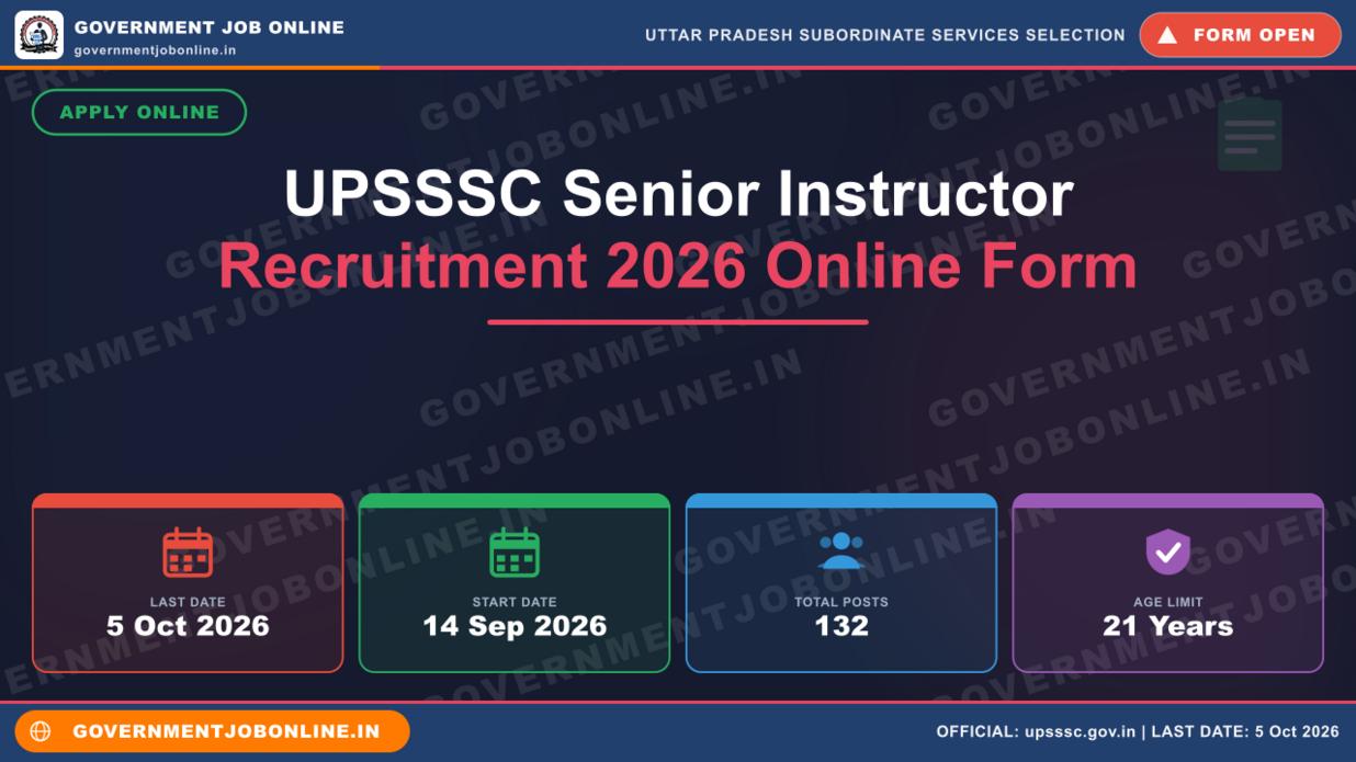 UPSSSC Senior Instructor Recruitment 2026 Online Form 1 UPSSSC Senior Instructor Recruitment 2026 Online Form