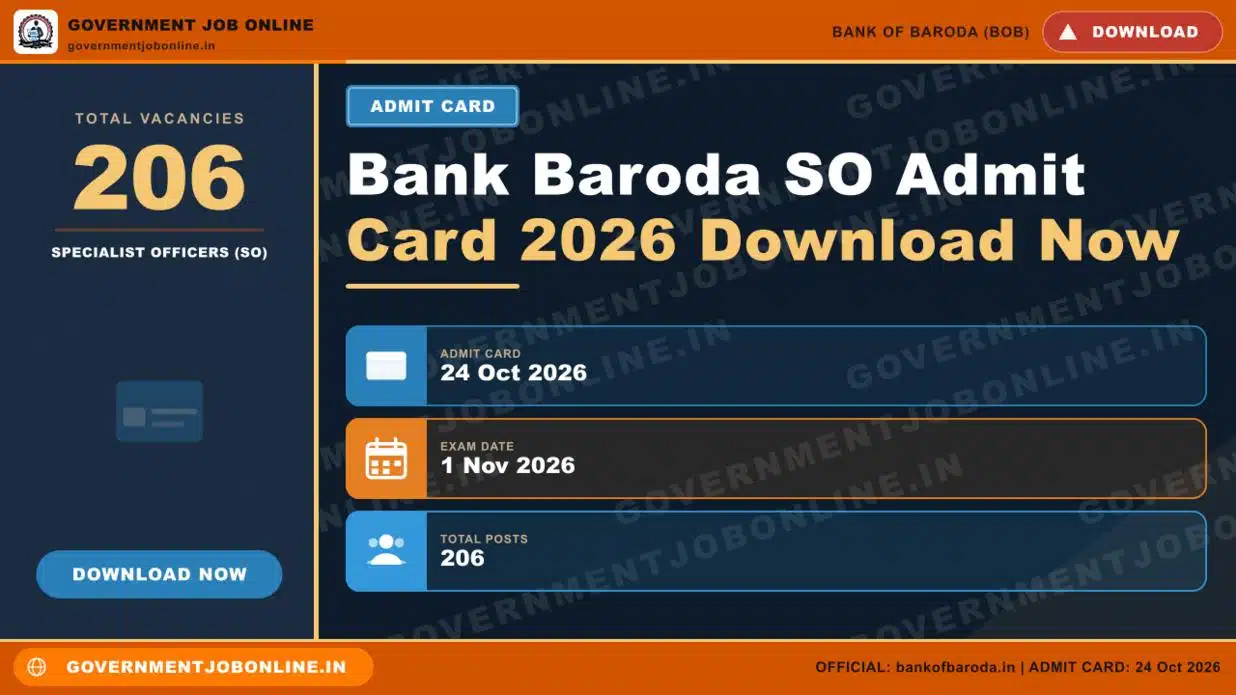 Bank of Baroda SO Admit Card 2026 Download Now 1 Bank of Baroda SO Admit Card 2026 Download Now