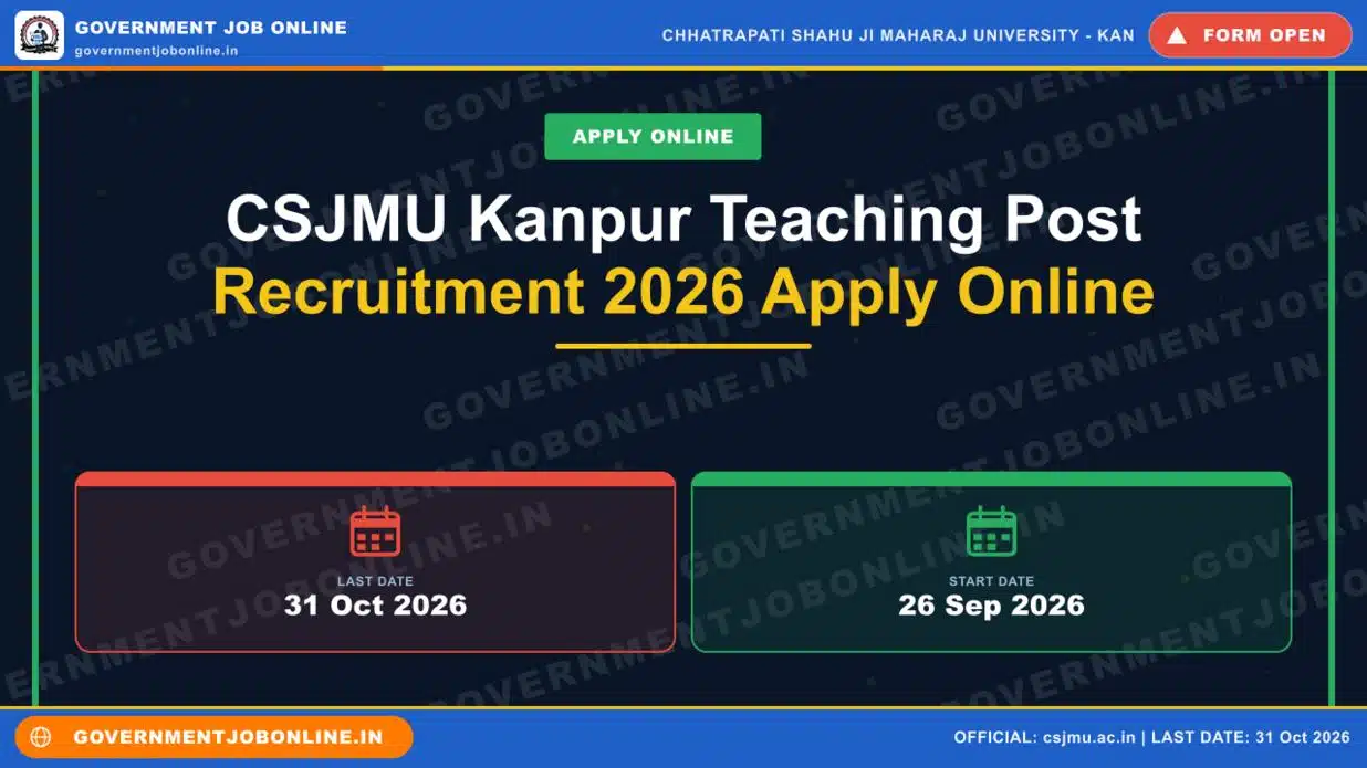 CSJMU Kanpur Teaching Post Recruitment 2026 Apply Online 1 CSJMU Kanpur Teaching Post Recruitment 2026 Apply Online