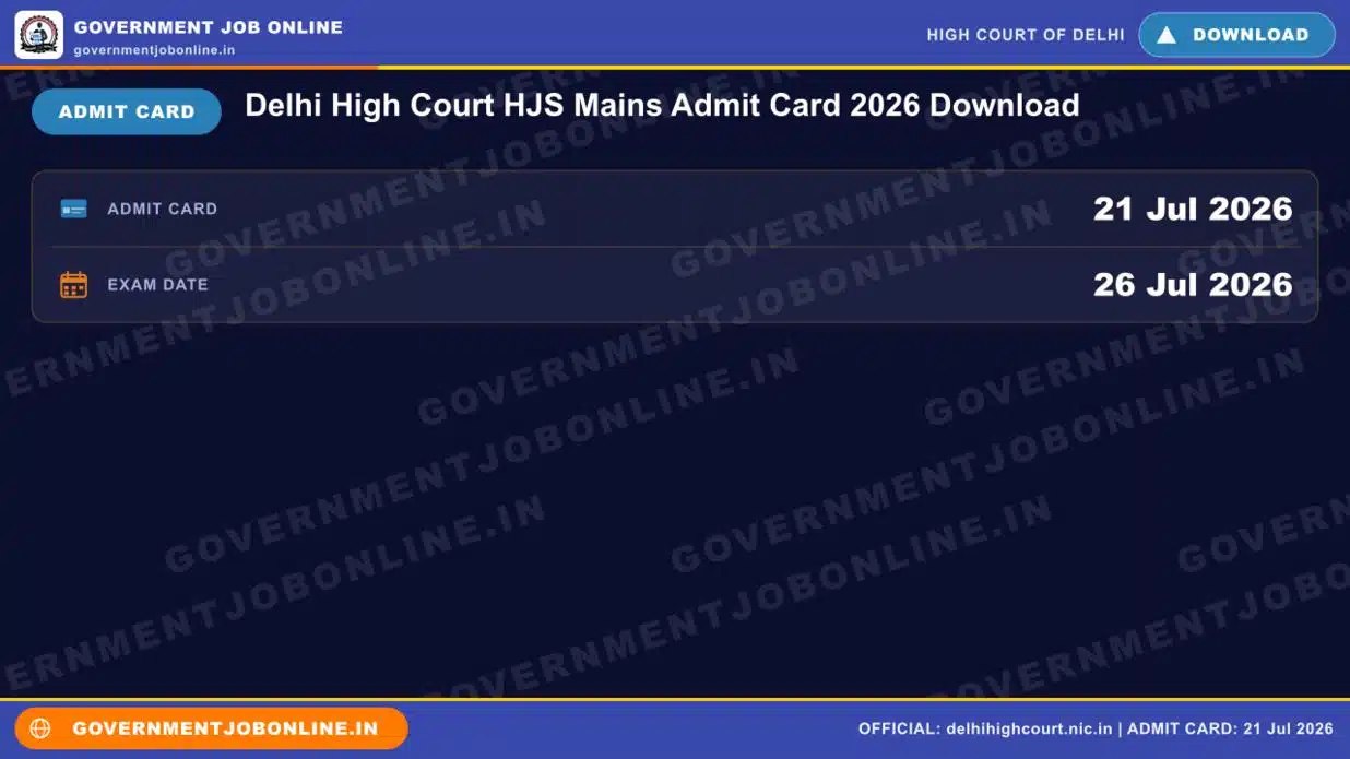Delhi High Court HJS Mains Admit Card 2026 Download 1 Delhi High Court HJS Mains Admit Card 2026 Download