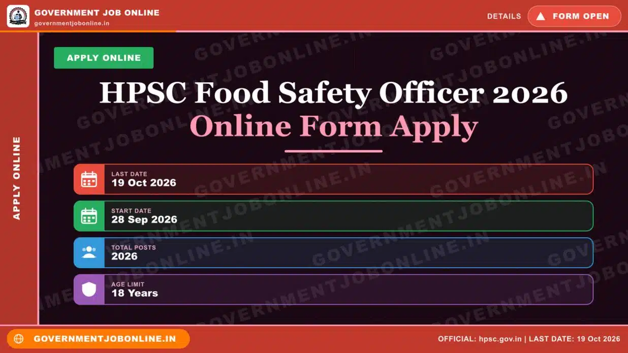 HPSC Food Safety Officer 2026 Online Form Apply 1 HPSC Food Safety Officer 2026 Online Form Apply