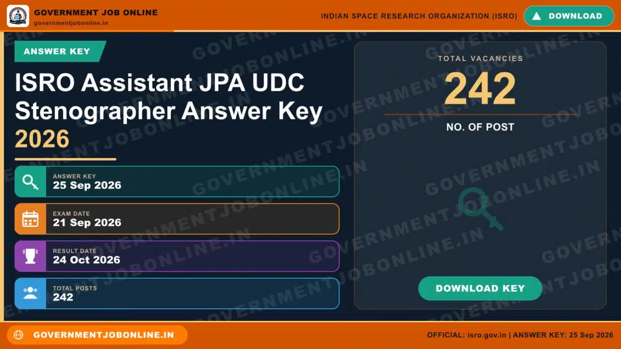 ISRO Assistant JPA UDC Stenographer Answer Key 2026 1 ISRO Assistant JPA UDC Stenographer Answer Key 2026