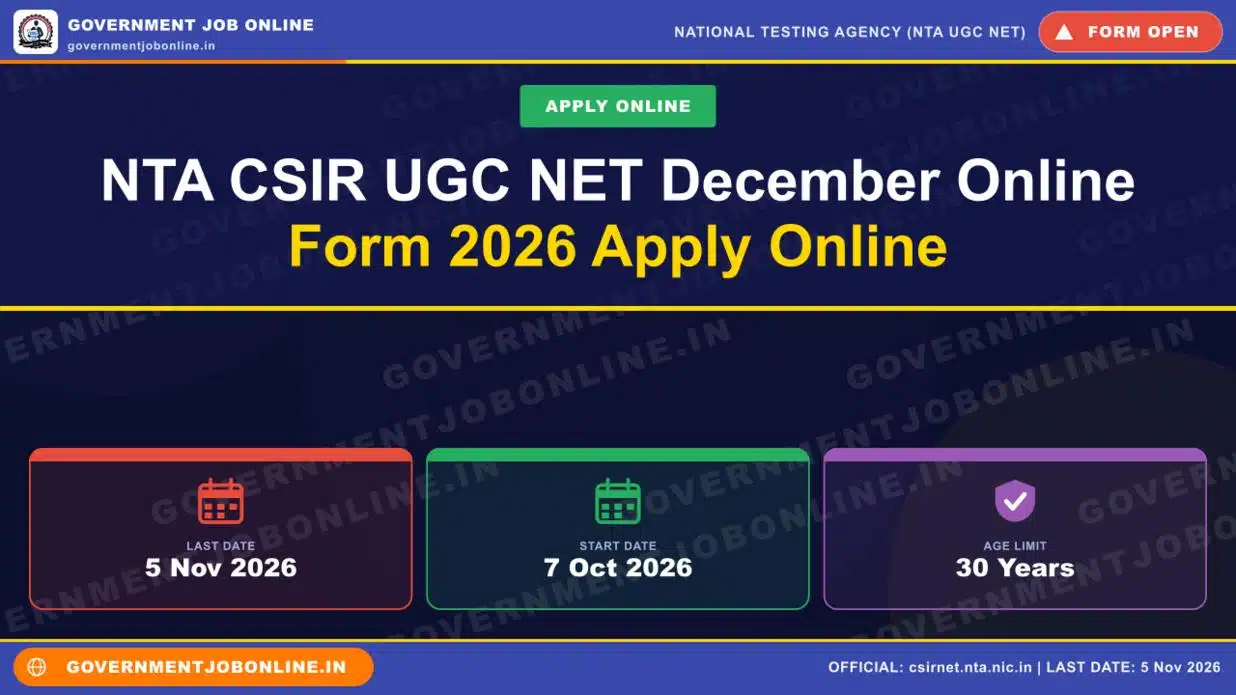 NTA CSIR UGC NET December Online Form 2026 Apply Online 1 NTA CSIR UGC NET December Online Form 2026 Apply Online