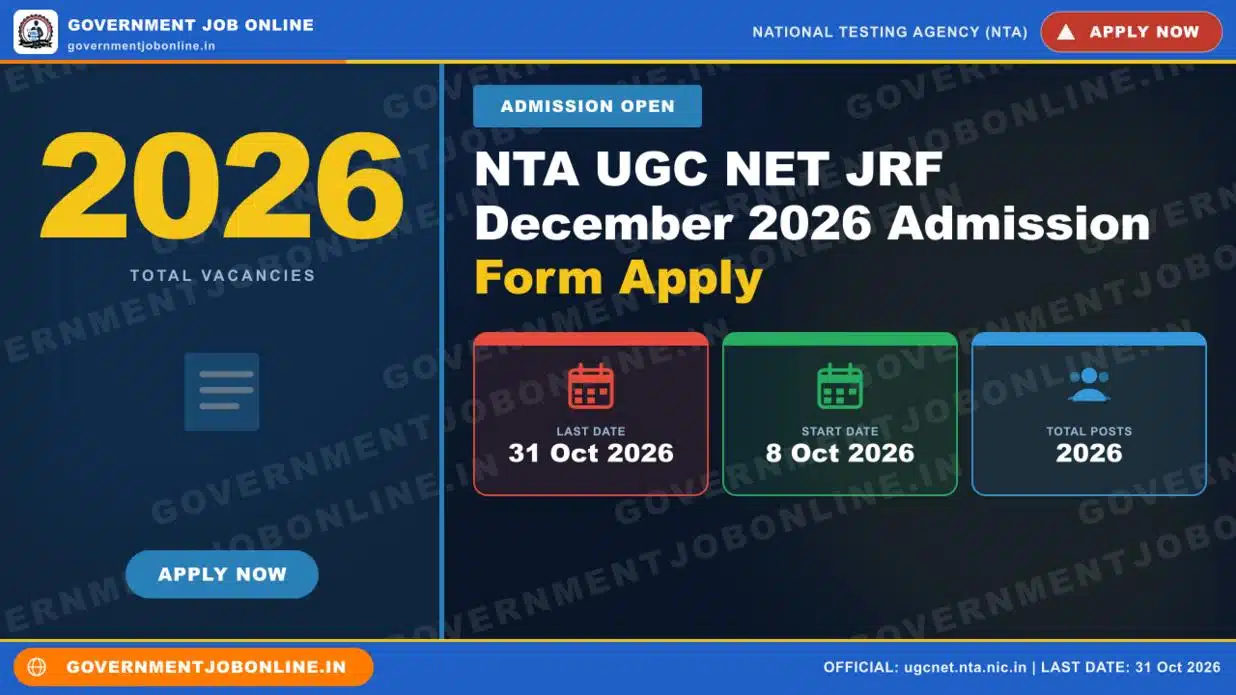 NTA UGC NET JRF December 2026 Admission Form Apply 1 NTA UGC NET JRF December 2026 Admission Form Apply