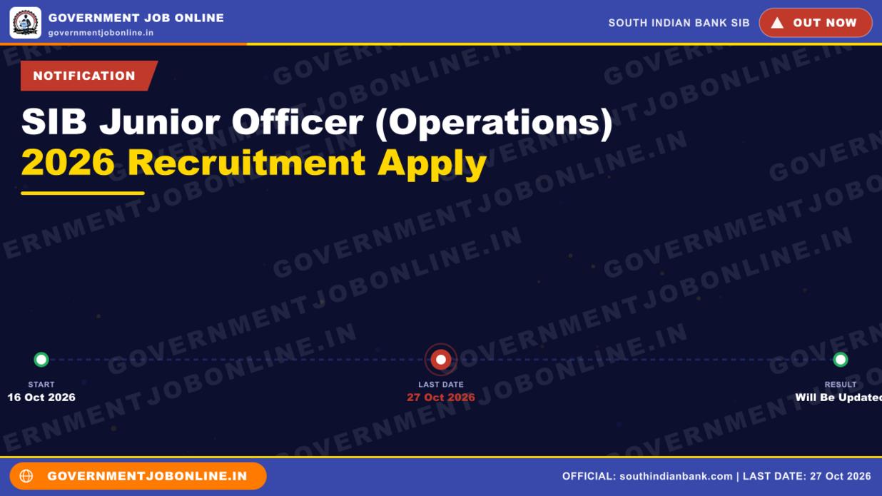 SIB Junior Officer (Operations) 2026 Recruitment Apply 1 SIB Junior Officer (Operations) 2026 Recruitment Apply