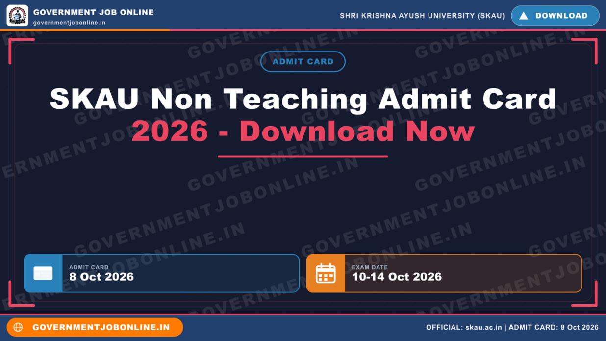 SKAU Non Teaching Admit Card 2026 – Download Now 1 SKAU Non Teaching Admit Card 2026 – Download Now