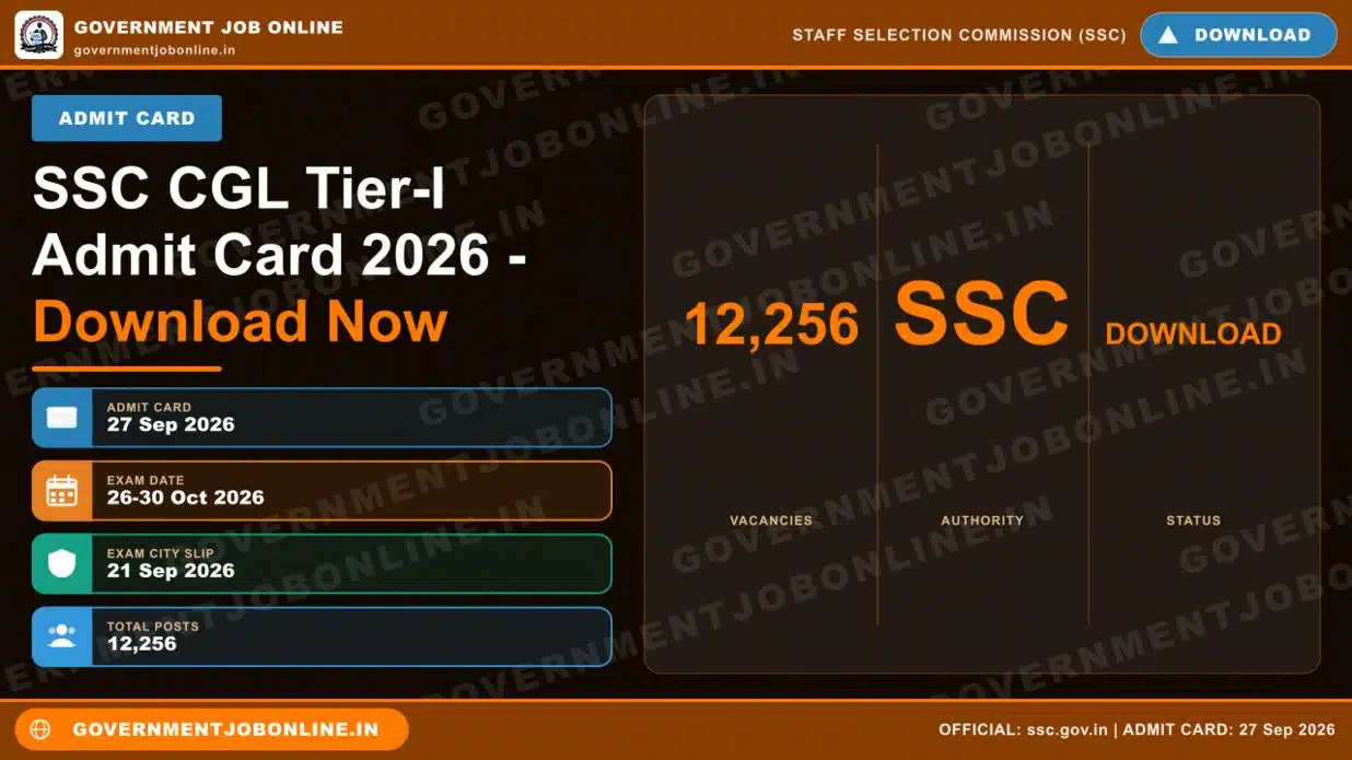 SSC CGL Tier-I Admit Card 2026 – Download Now 1 SSC CGL Tier-I Admit Card 2026 – Download Now
