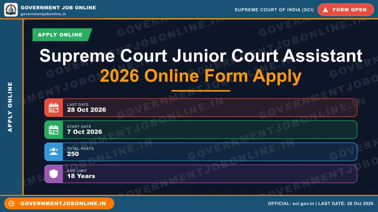 Supreme Court Junior Court Assistant 2026 Online Form Apply 1 Supreme Court Junior Court Assistant 2026 Online Form Apply