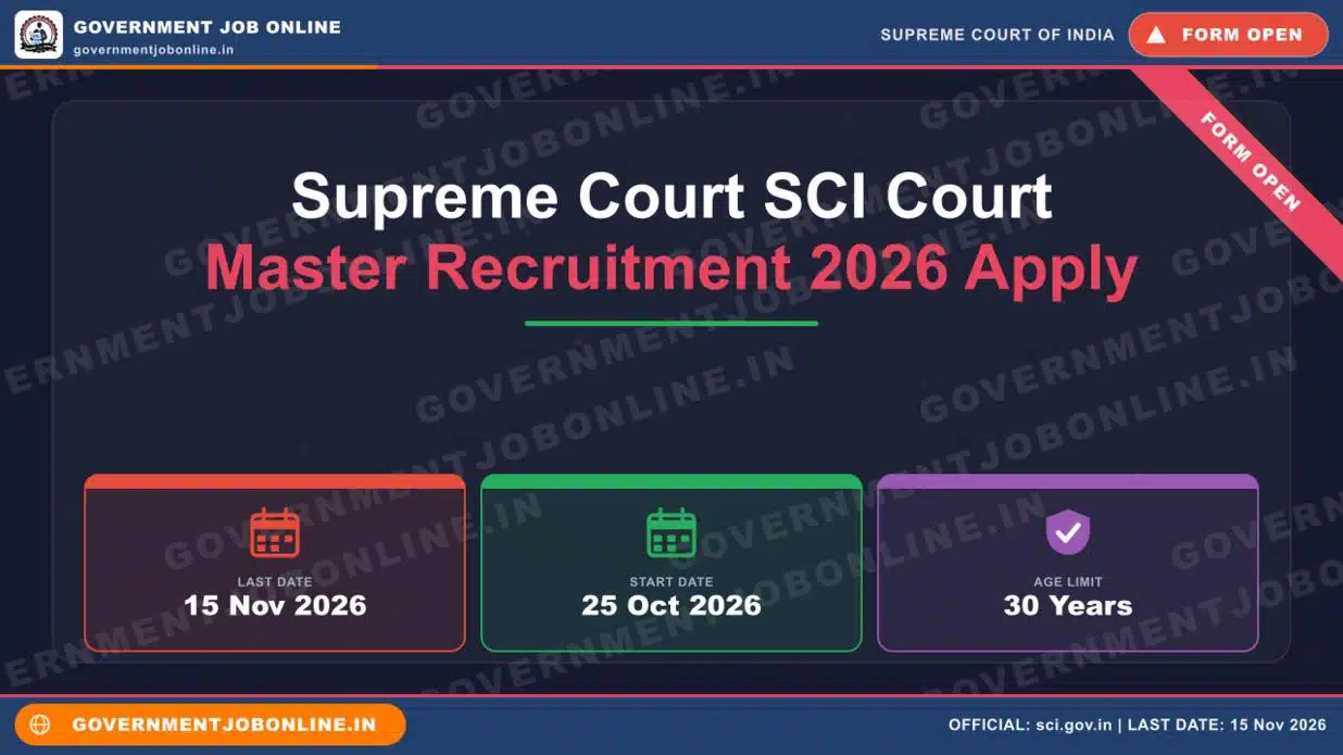 Supreme Court SCI Court Master Recruitment 2026 Apply 1 Supreme Court SCI Court Master Recruitment 2026 Apply