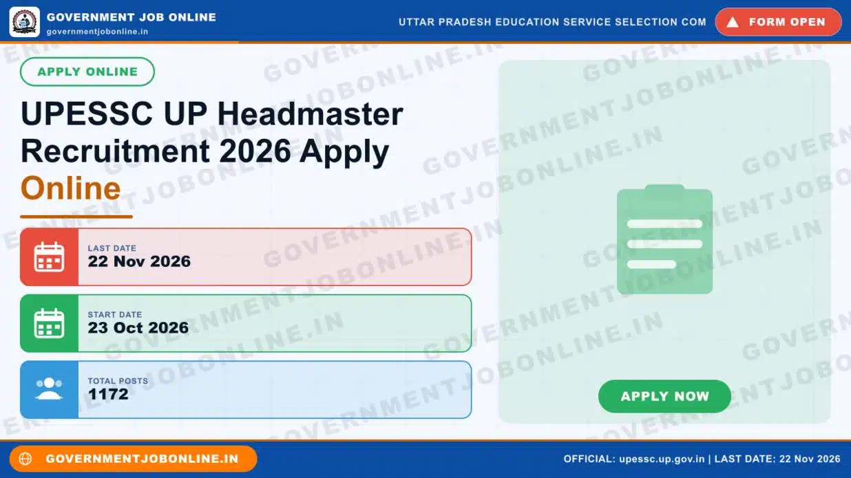 UPESSC UP Headmaster Recruitment 2026 Apply Online 1 UPESSC UP Headmaster Recruitment 2026 Apply Online