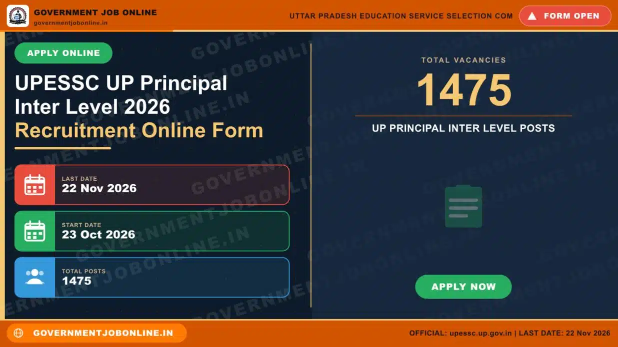 UPESSC UP Principal Inter Level 2026 Recruitment Online Form 1 UPESSC UP Principal Inter Level 2026 Recruitment Online Form