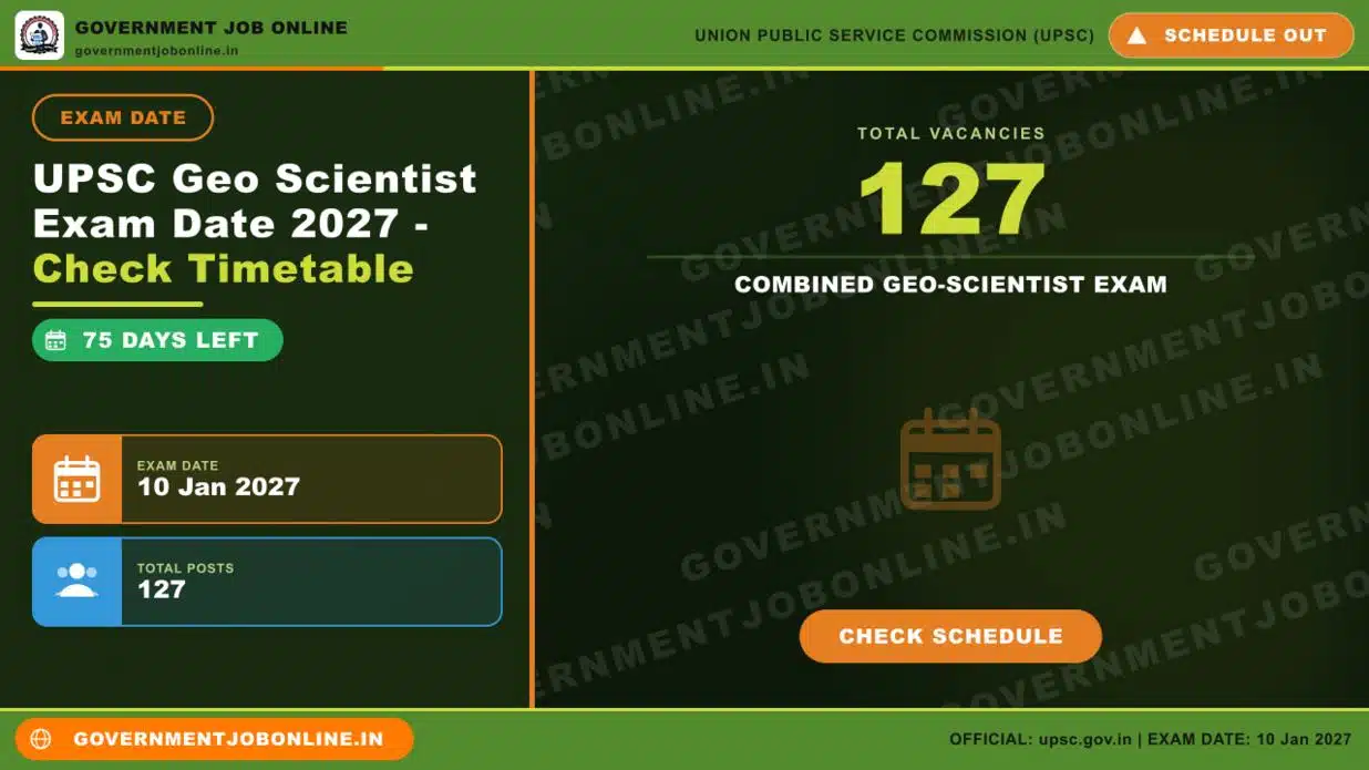 UPSC Geo Scientist Exam Date 2027 – Check Timetable UPSC Geo Scientist Exam Date 2027 – Check Timetable