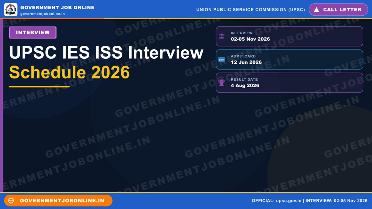 UPSC IES ISS Interview Schedule 2026 - Check Now 1 UPSC IES ISS Interview Schedule 2026 - Check Now